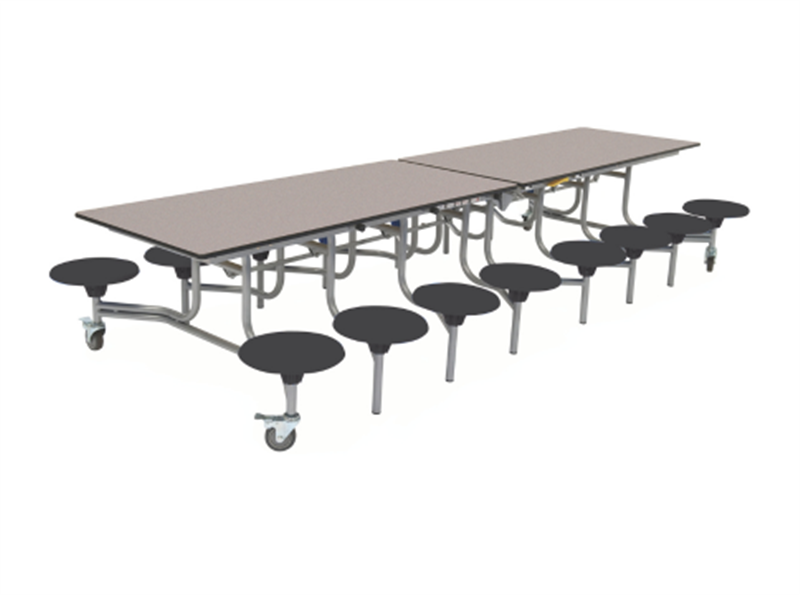 SpaceRight Sixteen Seat Rectangular Mobile Folding Dining Table